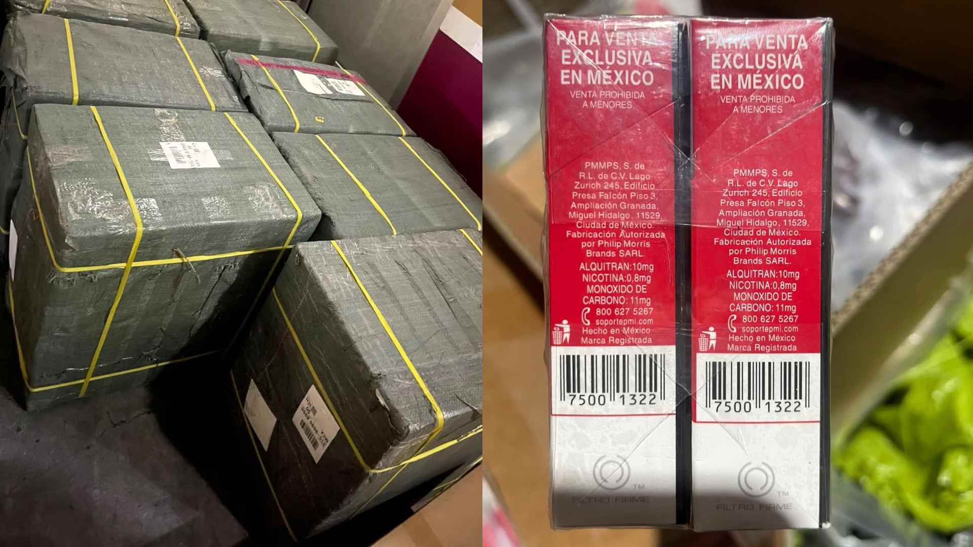 Cigarros falsos en la CDMX. Foto: Semar